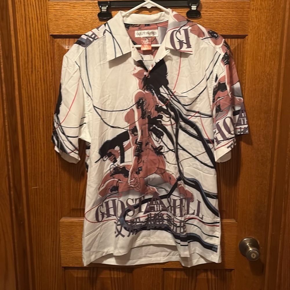 Ghost in the Shell short sleeve Hawaiian button-down shirt